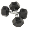 20 lb Rubber Hex Dumbbells