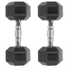 20 lb Hexagon Rubber Dumbbells