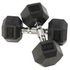 25 lb Hex Dumbbells Rubber