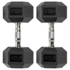 40 lb Hex Rubber Dumbbell Set