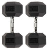 RitKeep 55lb Six-sided Rubber Coated Hex Dumbbell Sets